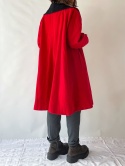 Czerwony płaszcz z wełny