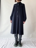 Granatowy, wełniany płaszcz