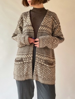 Wełniany kardigan na zamek