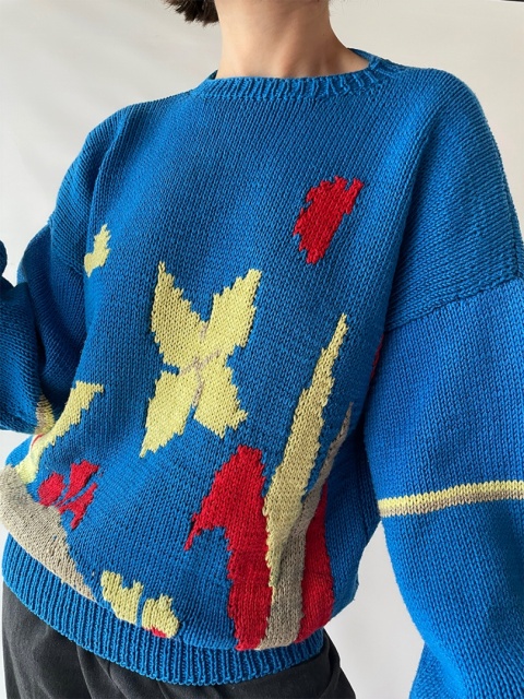 Bawełniany sweter handmade