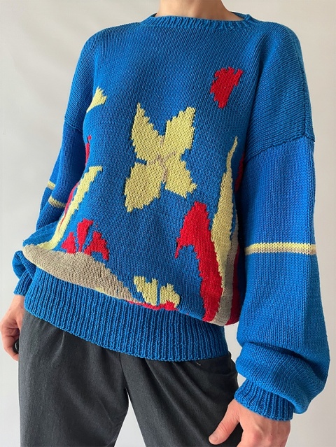 Bawełniany sweter handmade