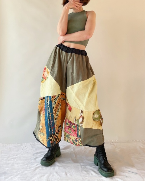 Patchworkowe spodnie handmade