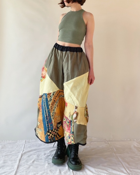 Patchworkowe spodnie handmade