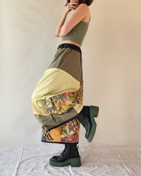 Patchworkowe spodnie handmade