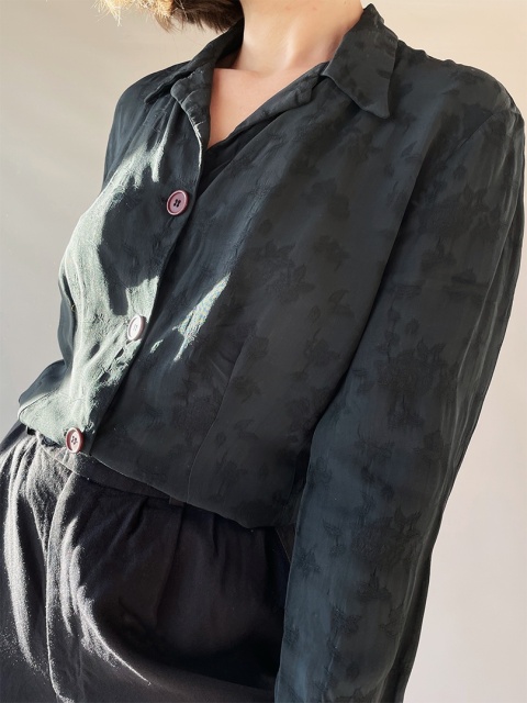 Wiskozowa koszula w róże