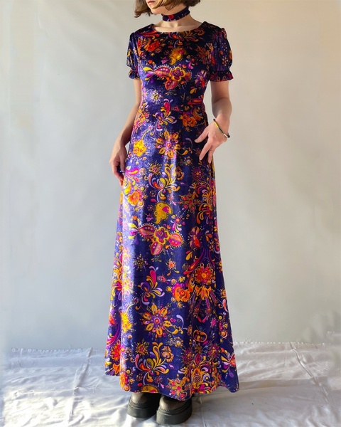 Welurowa sukienka handmade