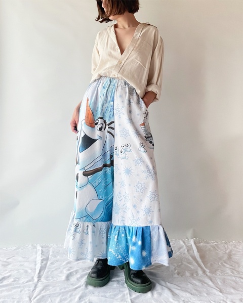 Spodnie handmade z Olafem