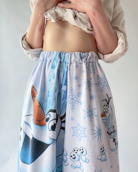 Spodnie handmade z Olafem