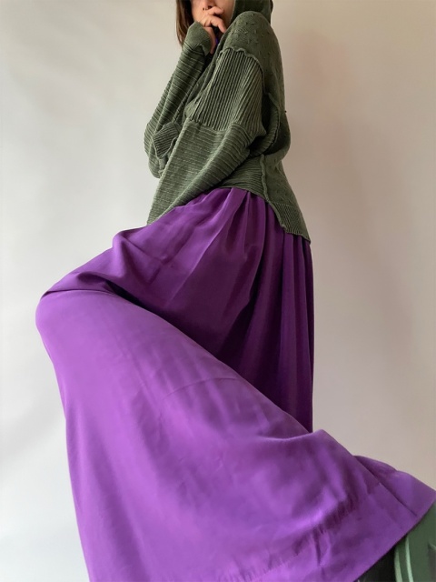 Fioletowe spodnie handmade