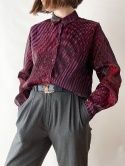 Błyszcząca koszula bordo