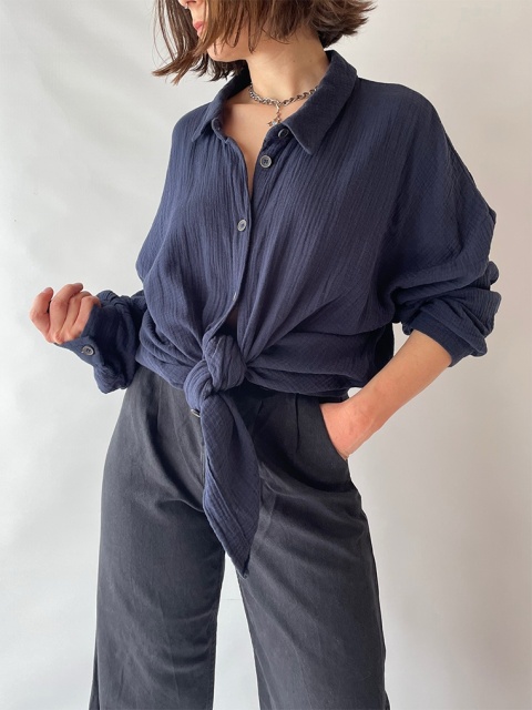 Luźna koszula z muślinu