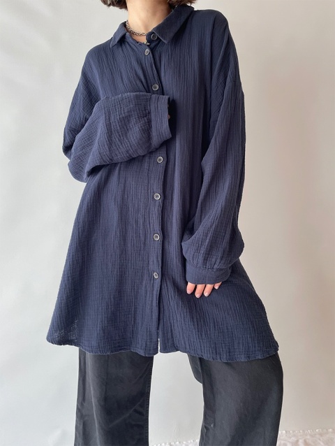 Luźna koszula z muślinu