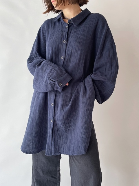 Luźna koszula z muślinu