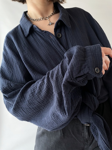 Luźna koszula z muślinu