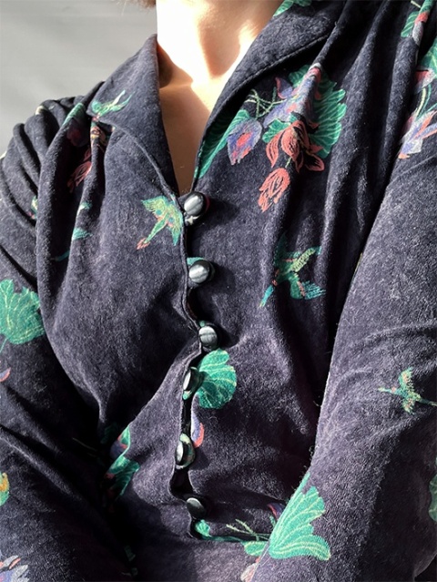 Ciepła sukienka z weluru