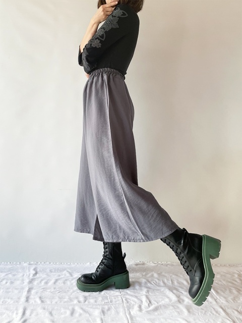 Szare, szerokie spodnie