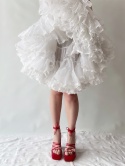 Biała, koronkowa spódniczka