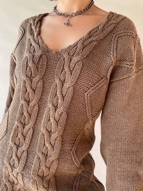 Sweter ramia + bawełna