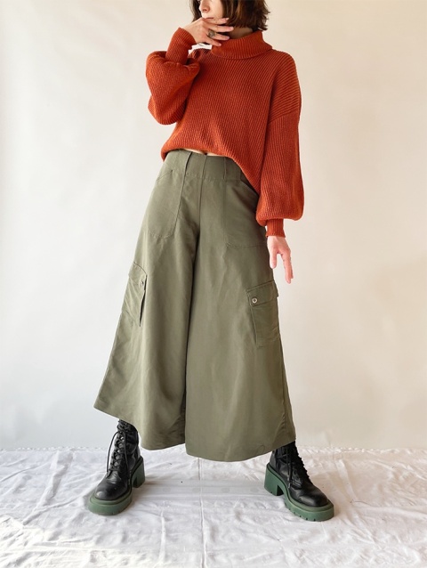 Szerokie spodnie cargo