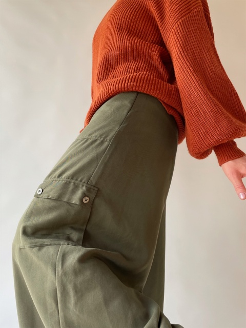 Szerokie spodnie cargo