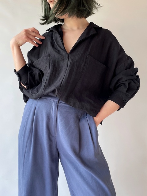 Czarna, luźna bluzka