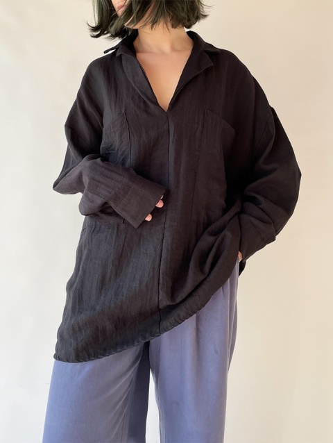 Czarna, luźna bluzka