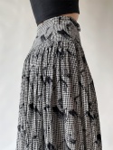 Czarno-biała spódnica z wiskozy