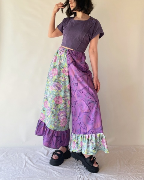 Fioletowe spodnie handmade