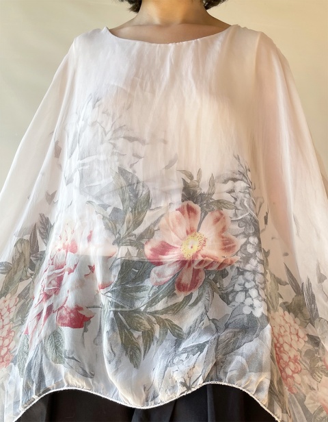 Bluzka mgiełka z jedwabiem