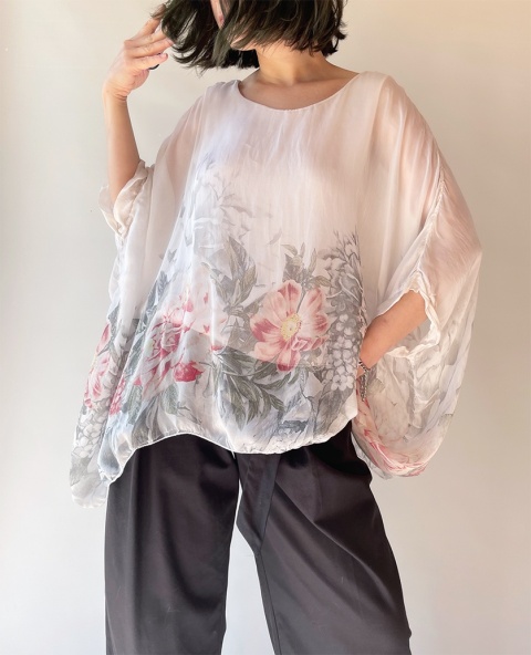 Bluzka mgiełka z jedwabiem