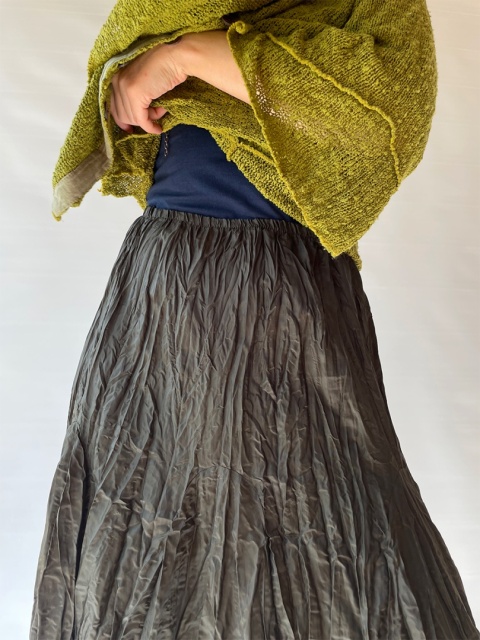 Karbowana spódnica maxi