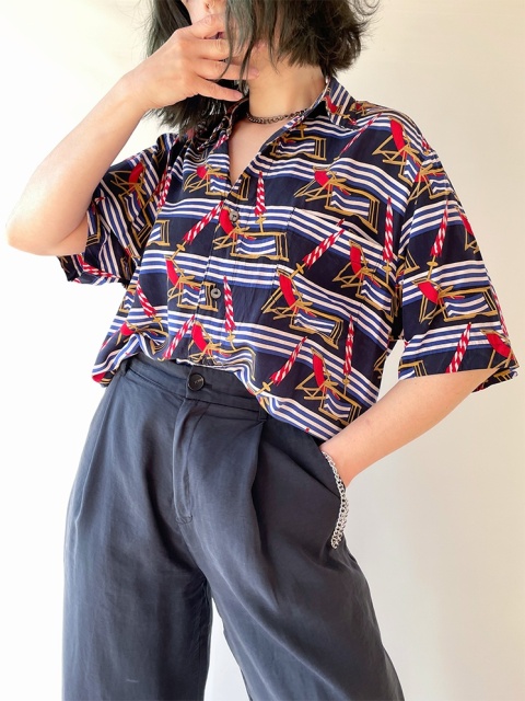 Koszula jedwabna w leżaki