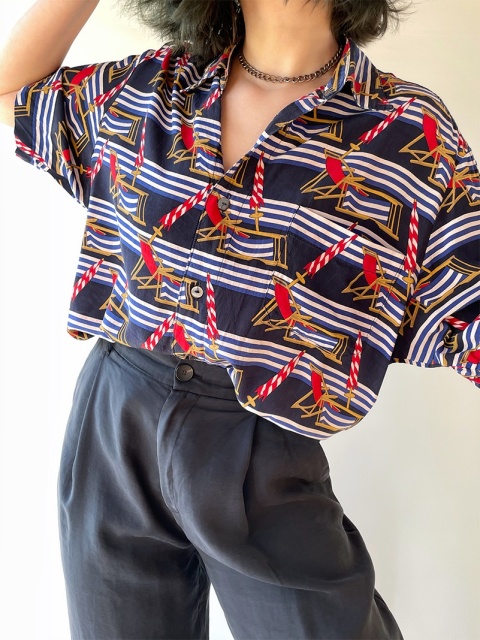 Koszula jedwabna w leżaki