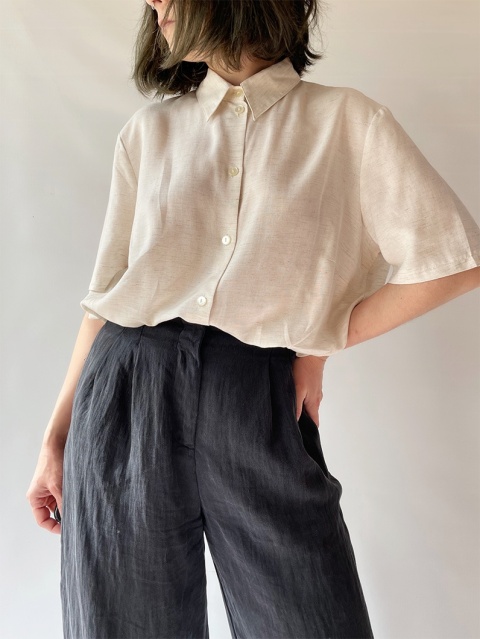 Koszula wiskoza + len