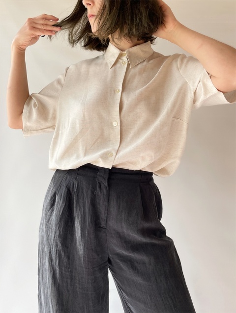 Koszula wiskoza + len