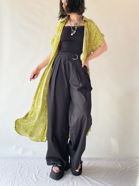 Limonkowa sukienka z wiskozy