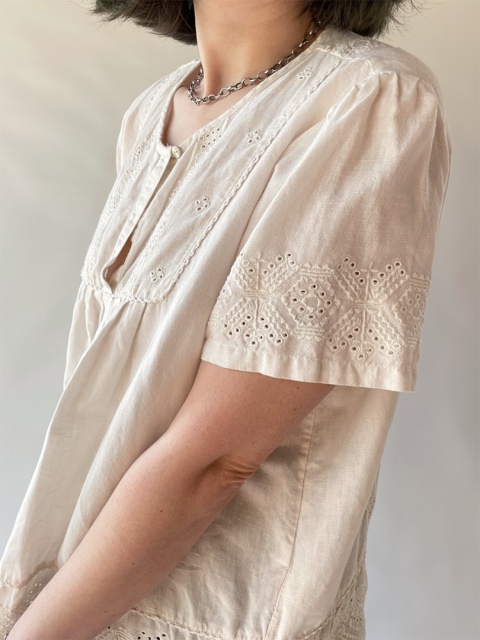 Bluzka len + bawełna