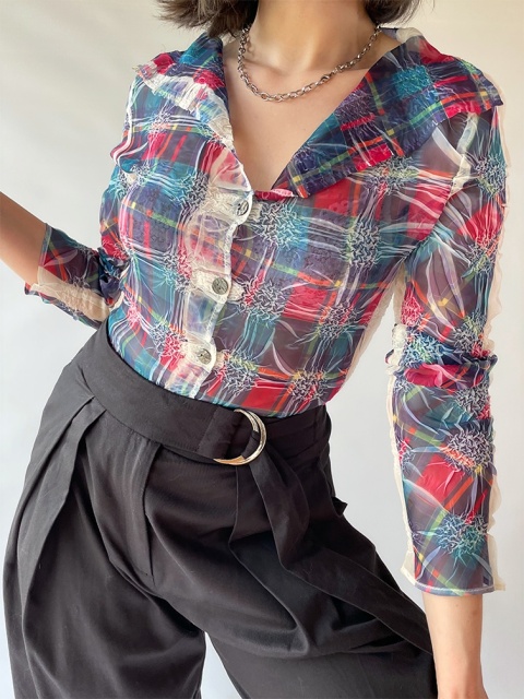 Transparentna koszula-mgiełka