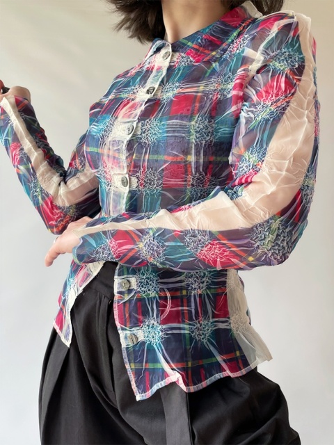 Transparentna koszula-mgiełka