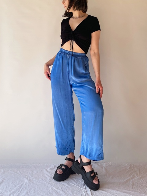 Satynowe spodnie z wiskozy