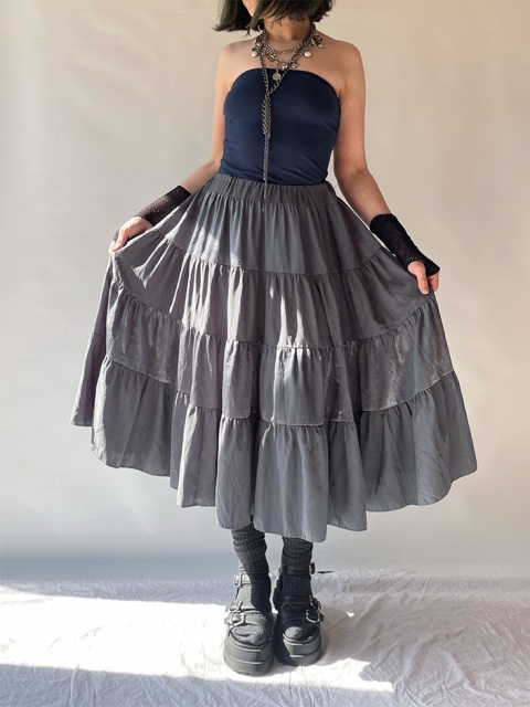 Szaro-zielona spódnica