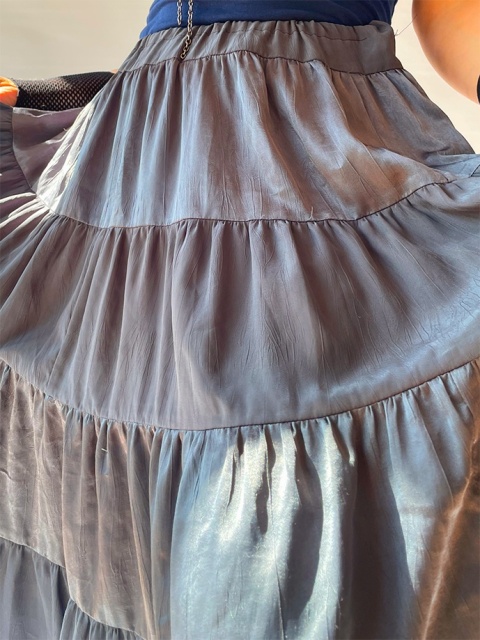 Szaro-zielona spódnica