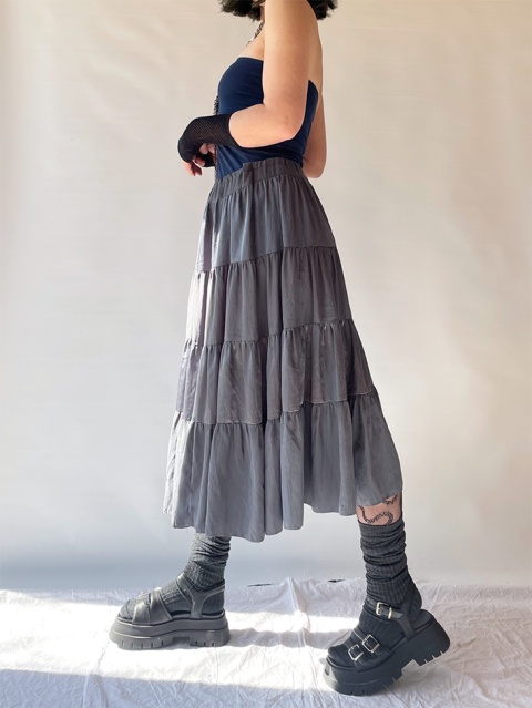 Szaro-zielona spódnica