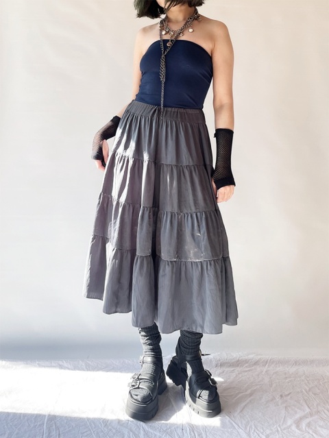 Szaro-zielona spódnica