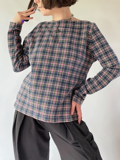 Bawełniana bluza w kratkę