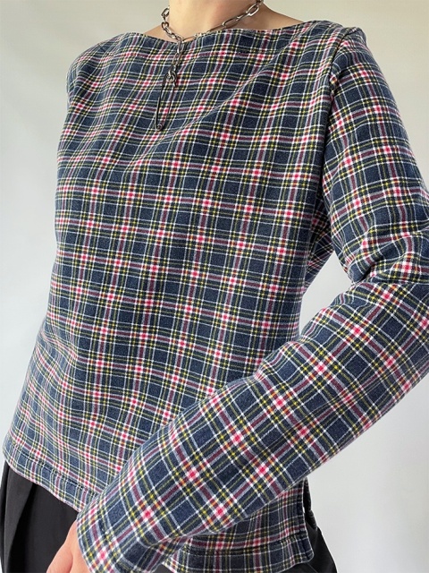 Bawełniana bluza w kratkę