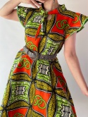 Sukienka z bawełny wax print