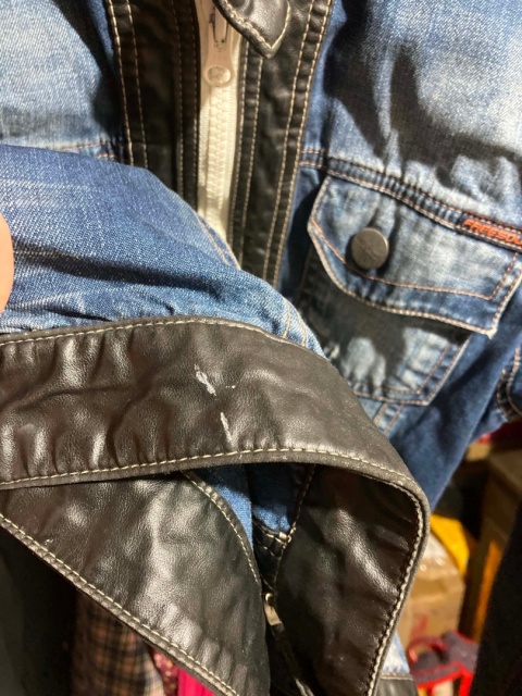 Jeansowy biker jacket