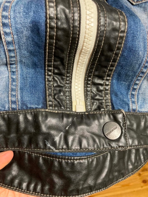Jeansowy biker jacket