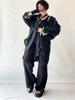 Kurtka oversize z wiskozy